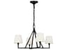 Visual Comfort Studio Perth 4-Light Aged Iron Black Chandelier