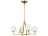Visual Comfort Studio Perth 4-Light Burnished Brass Chandelier