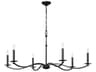 Visual Comfort Studio Wellen 6-Light Aged Iron Black Candelabra Chandelier