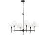 Visual Comfort Studio Ridgewood 6-Light Aged Iron Black Candelabra Chandelier