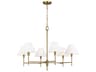 Visual Comfort Studio Ridgewood 6-Light Burnished Brass Candelabra Chandelier