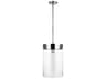 Visual Comfort Studio Garrett 1-Light Polished Nickel Cylinder Mini Pendant