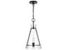 Visual Comfort Studio Keystone 1-Light Aged Iron Black Mini Pendant