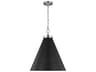 Visual Comfort Studio Wellfleet 1-Light Midnight Black Polished Nickel Pendant