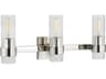 Visual Comfort Studio Geneva 3-Light Polished Nickel Vanity Light