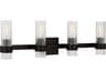 Visual Comfort Studio Geneva 4-Light Aged Iron Black Vanity Light