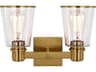 Visual Comfort Studio Alessa 2-Light Burnished Brass Vanity Light