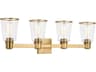 Visual Comfort Studio Alessa 4-Light Burnished Brass Vanity Light