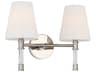 Visual Comfort Studio Hanover 2-Light Polished Nickel Vanity Light