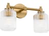 Visual Comfort Studio Barstow 2-Light Burnished Brass Vanity Light