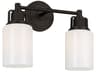 Visual Comfort Studio Ashford 2-Light Aged Iron Black Vanity Light