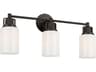 Visual Comfort Studio Ashford 3-Light Aged Iron Black Vanity Light