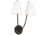 Visual Comfort Studio Marina 2-Light Aged Iron Black Wall Sconce