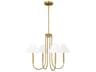 Visual Comfort Studio Porteau 5-Light Satin Brass Chandelier