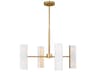 Visual Comfort Studio Capalino 8-Light Satin Brass Cylinder Chandelier