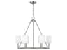 Visual Comfort Studio Egmont 6-Light Brushed Steel Chandelier