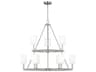 Visual Comfort Studio Egmont 9-Light Brushed Steel Chandelier