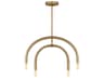 Visual Comfort Studio Hadden 4-Light Satin Brass Chandelier