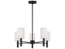 Visual Comfort Studio Manor 5-Light Midnight Black Cylinder Chandelier