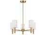 Visual Comfort Studio Manor 5-Light Satin Brass Cylinder Chandelier