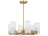 Visual Comfort Studio Rhode 6-Light Satin Brass Cylinder Chandelier