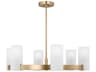 Visual Comfort Studio Rhode 6-Light Satin Brass Cylinder Chandelier