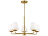 Visual Comfort Studio Albion 5-Light Satin Brass Empire Chandelier