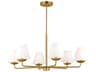 Visual Comfort Studio Albion 6-Light Satin Brass Empire Chandelier