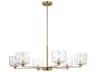 Visual Comfort Studio Lochdale 6-Light Satin Brass Candelabra Chandelier