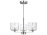 Visual Comfort Studio Lochdale 3-Light Brushed Nickel Candelabra Chandelier