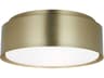 Visual Comfort Studio Dartmore 2-Light Satin Brass Drum Flush Mount