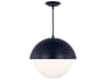 Visual Comfort Studio Hyde 1-Light Navy Blue Globe Pendant