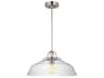 Visual Comfort Studio Payton 1-Light Brushed Steel Pendant