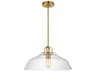 Visual Comfort Studio Payton 1-Light Satin Brass Pendant