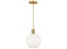 Visual Comfort Studio Colewood 1-Light Satin Brass Globe Mini Pendant
