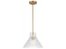 Visual Comfort Studio Liouet 1-Light Satin Brass Mini Pendant