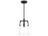 Visual Comfort Studio Crofton 1-Light Midnight Black Cylinder Mini Pendant