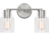 Visual Comfort Studio Sayward 2-Light Brushed Steel Vanity Light