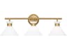 Visual Comfort Studio Belcarra 3-Light Satin Brass Vanity Light