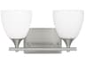 Visual Comfort Studio Toffino 2-Light Brushed Steel Vanity Light