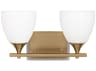 Visual Comfort Studio Toffino 2-Light Satin Brass Vanity Light