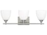 Visual Comfort Studio Toffino 3-Light Brushed Steel Vanity Light