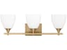 Visual Comfort Studio Toffino 3-Light Satin Brass Vanity Light