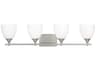 Visual Comfort Studio Toffino 4-Light Brushed Steel Vanity Light