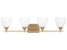 Visual Comfort Studio Toffino 4-Light Satin Brass Vanity Light