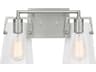 Visual Comfort Studio Crofton 2-Light Brushed Steel Vanity Light