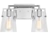 Visual Comfort Studio Crofton 2-Light Chrome Vanity Light