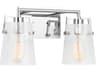 Visual Comfort Studio Crofton 2-Light Chrome Vanity Light