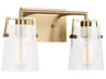 Visual Comfort Studio Crofton 2-Light Satin Brass Vanity Light