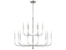 Visual Comfort Studio Brianna 15-Light Polished Nickel Candelabra Chandelier